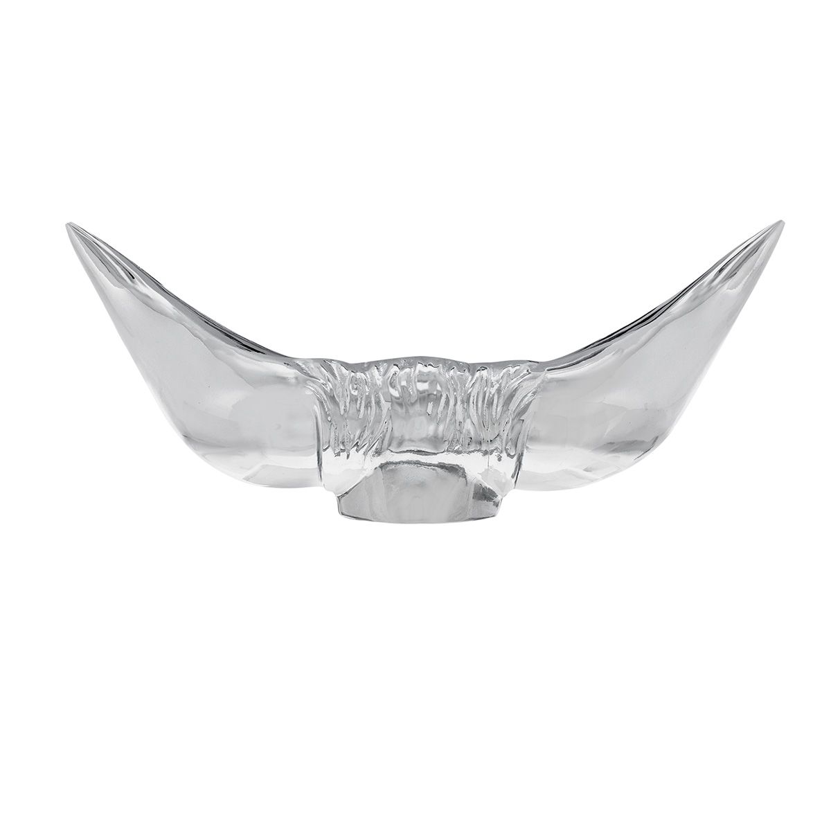 Die-Cast Bull Horn Hood Ornament - Chrome