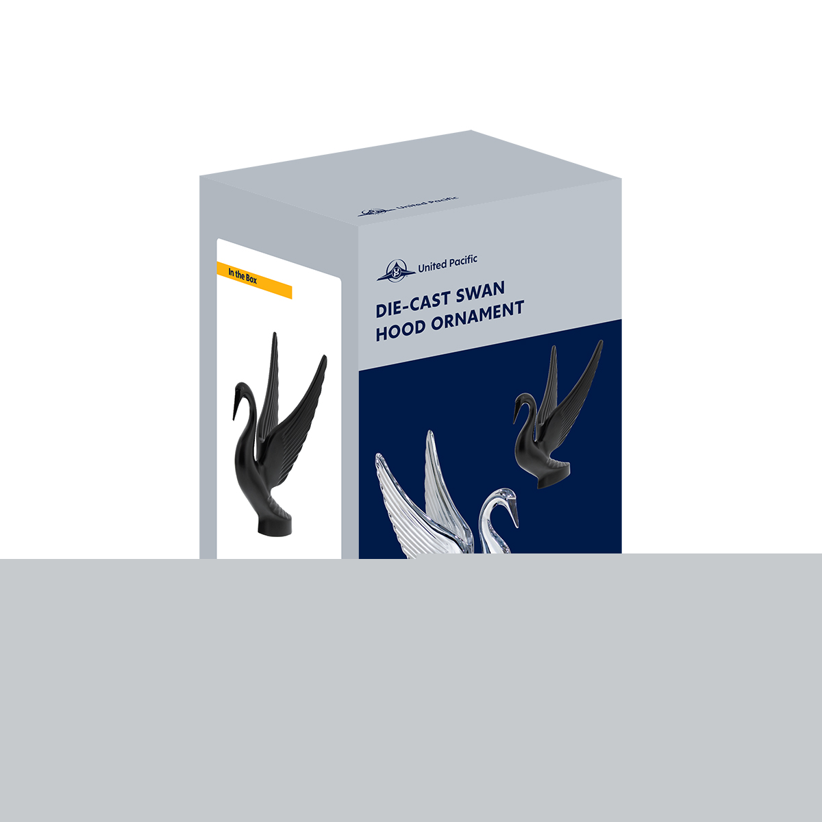 Die-Cast Swan Hood Ornament - Matte Black - Thumbnail 6