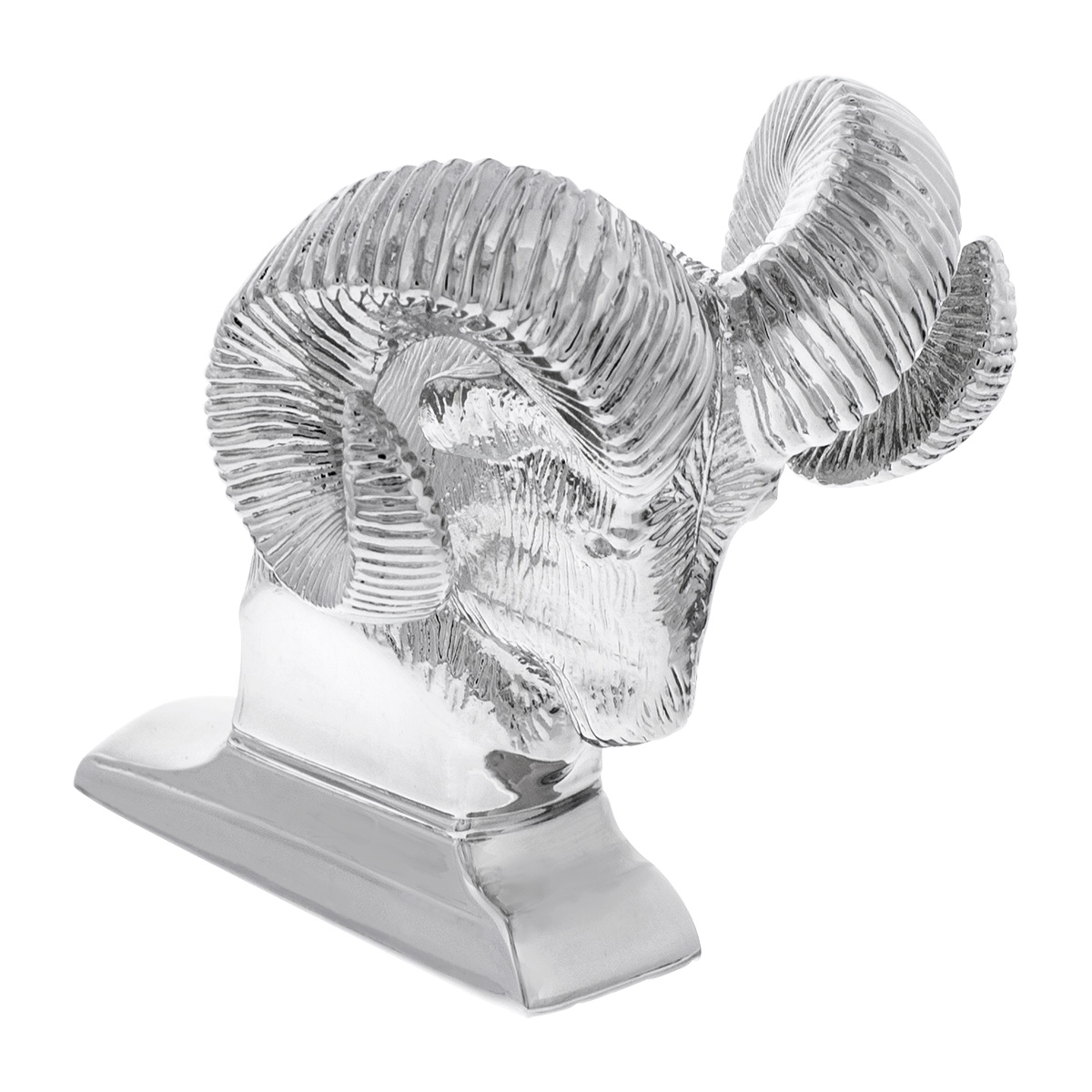 Die-Cast Bighorn Hood Ornament - Chrome - Thumbnail 3