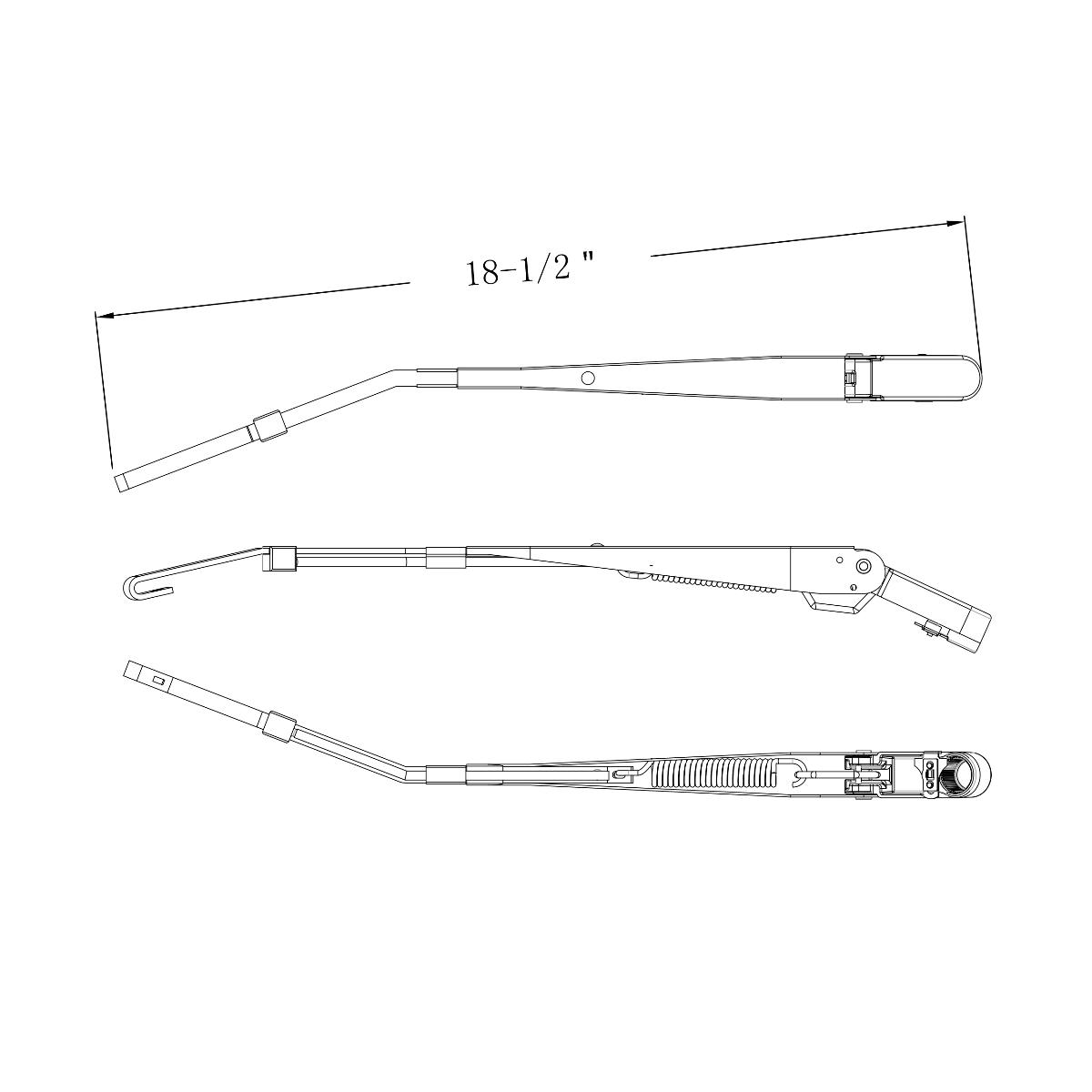 Wiper Arm Assembly For 1990-1999 International Trucks - Thumbnail 5