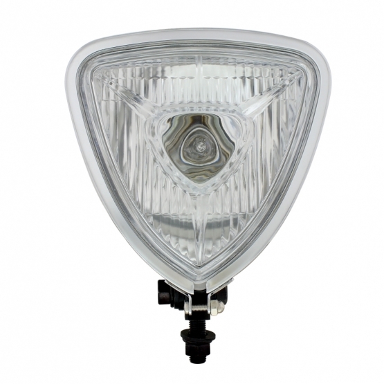 Triangle Headlight With Black Housing & Flat Back - Thumbnail 2
