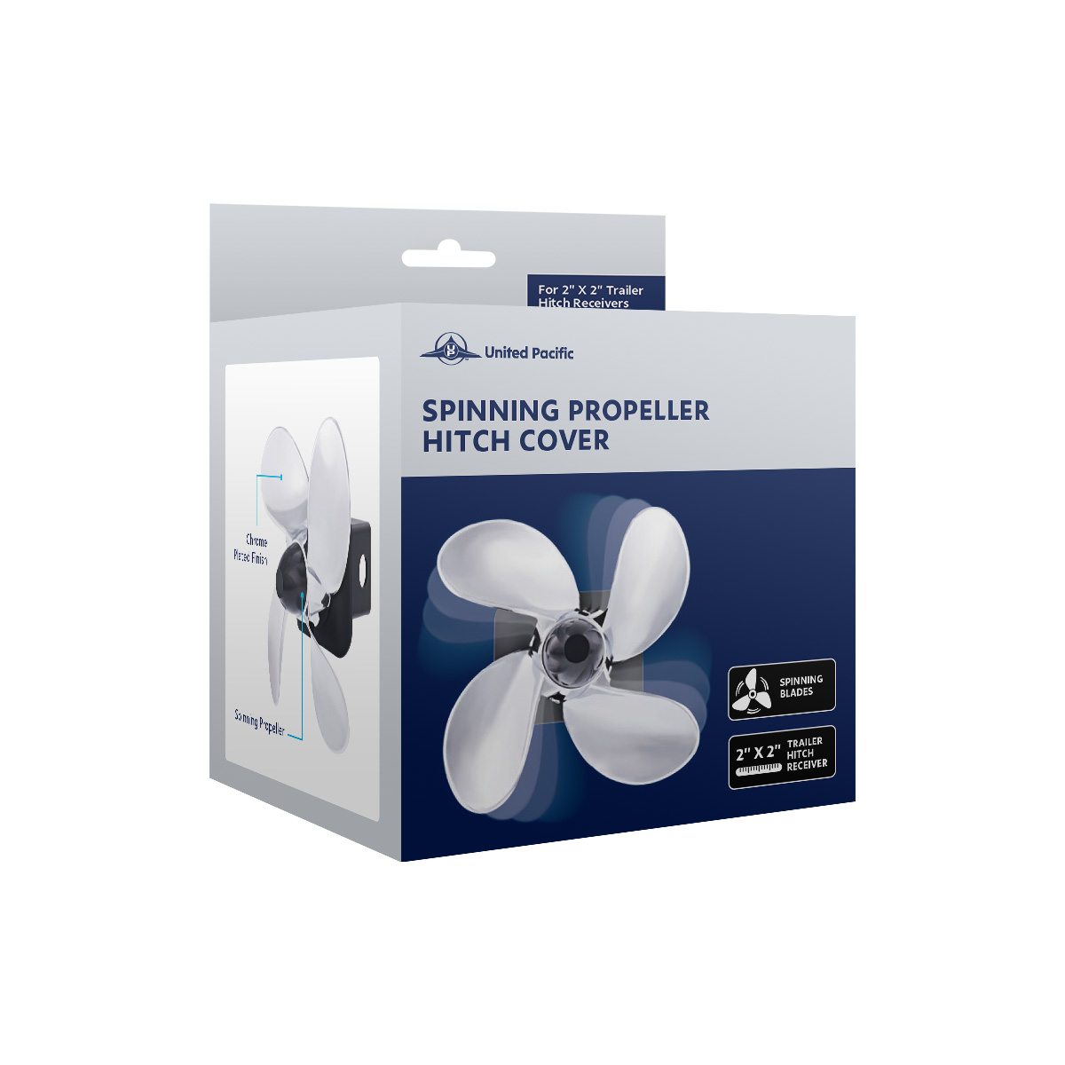 Spinning Propeller Hitch Cover For 2" X 2" Trailer Hitch Receivers - Thumbnail 8