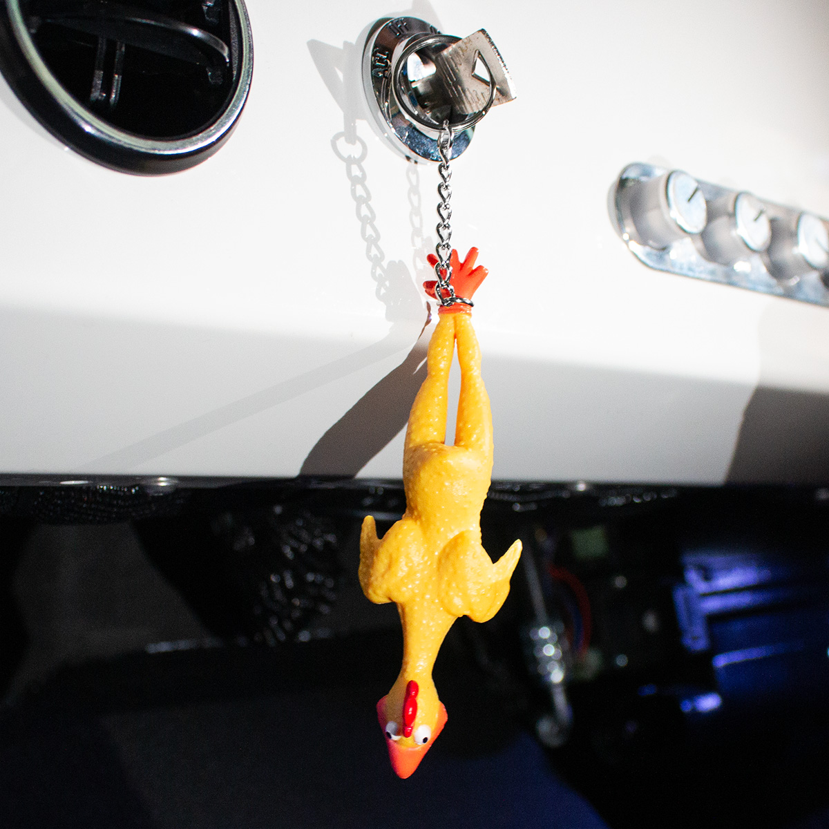 Rubber Chicken Novelty Keychain - Thumbnail 5