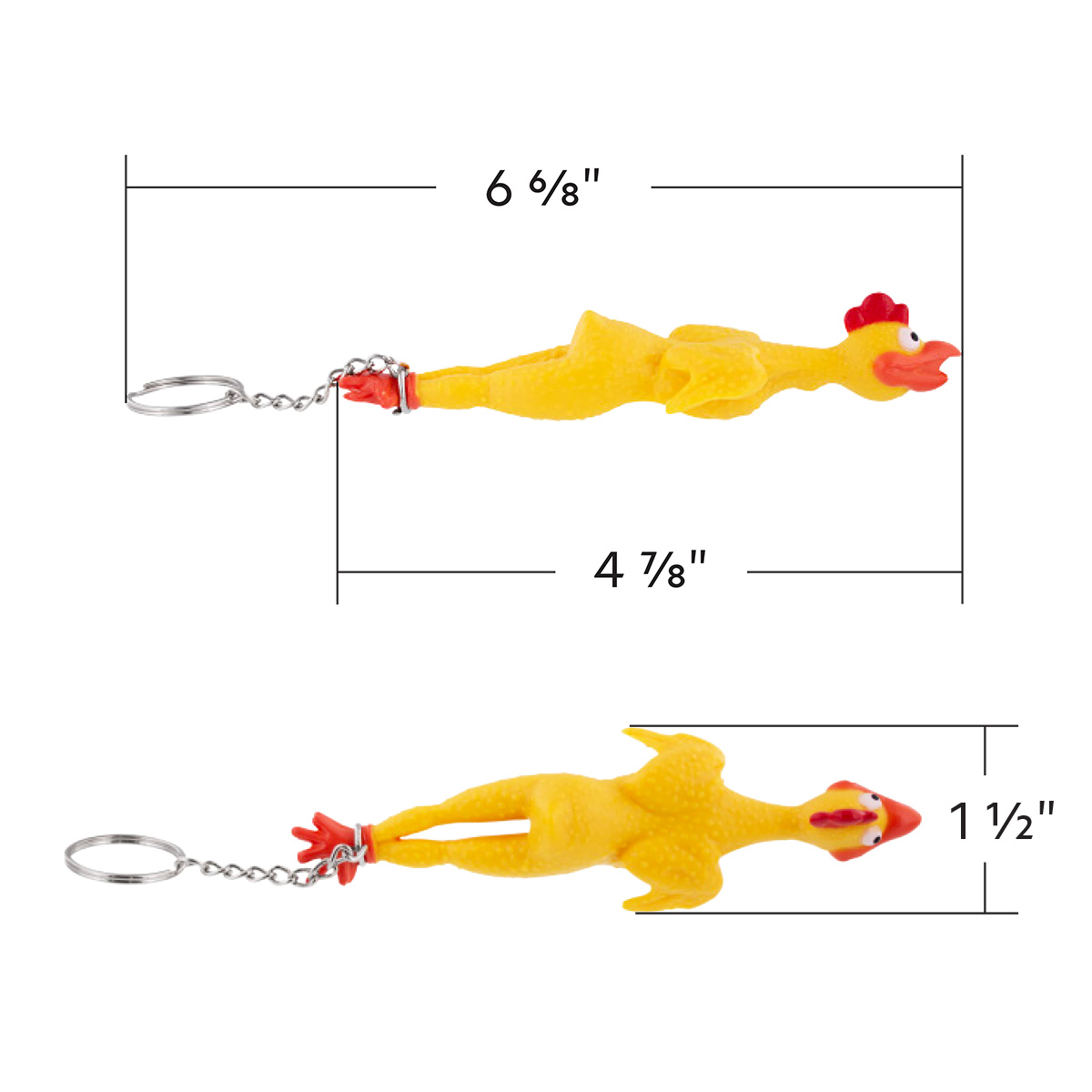 Rubber Chicken Novelty Keychain - Thumbnail 6