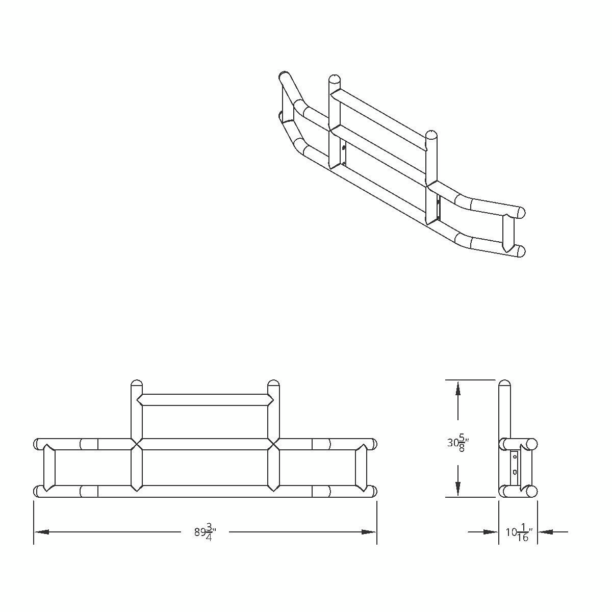 HighwayShield I20-304 Stainless Steel Grille Guard & Bracket Kit For 2018-2025 Freightliner Cascadia - Thumbnail 9