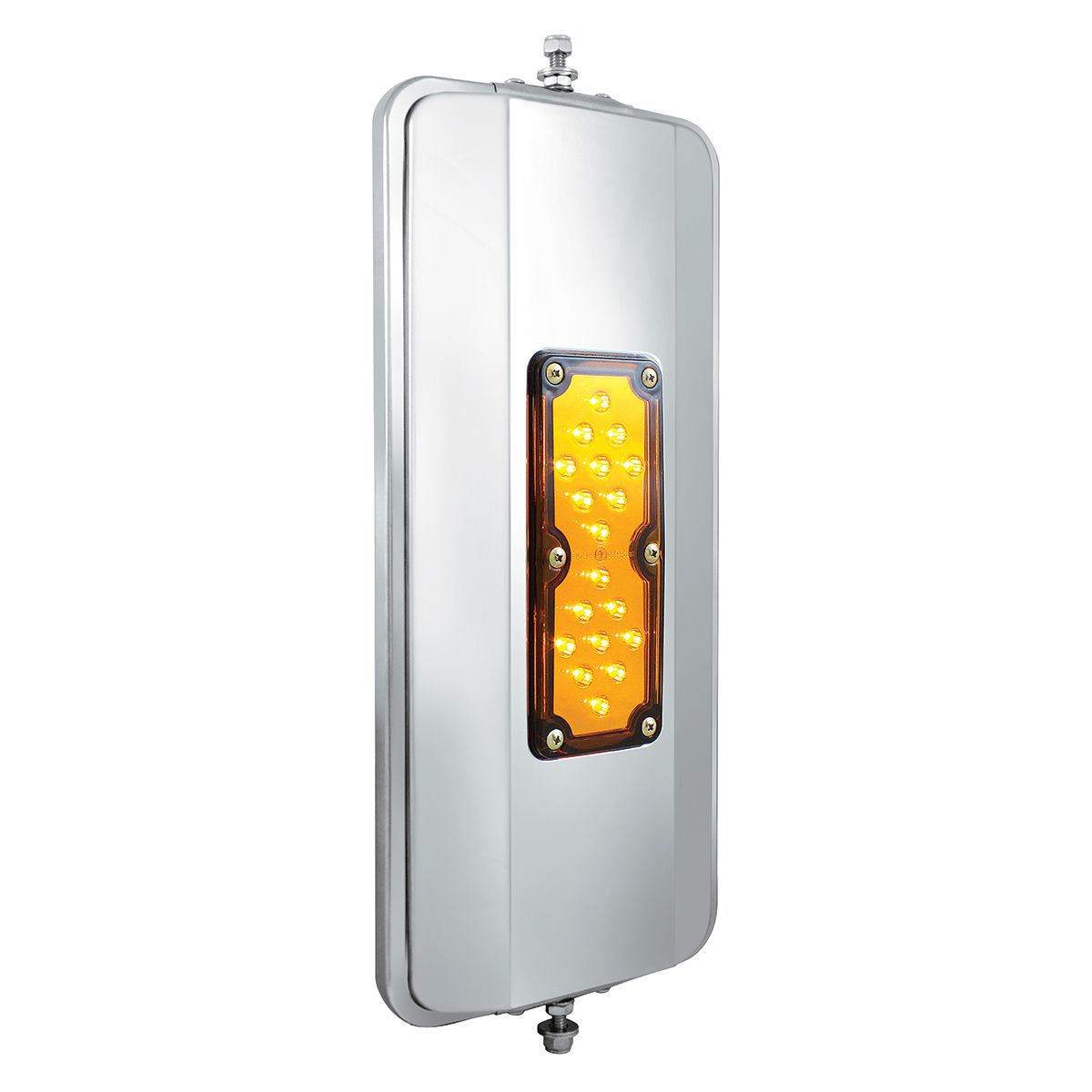 7" X 16" 18 LED 430 Stainless Steel West Coast Mirror - Heated