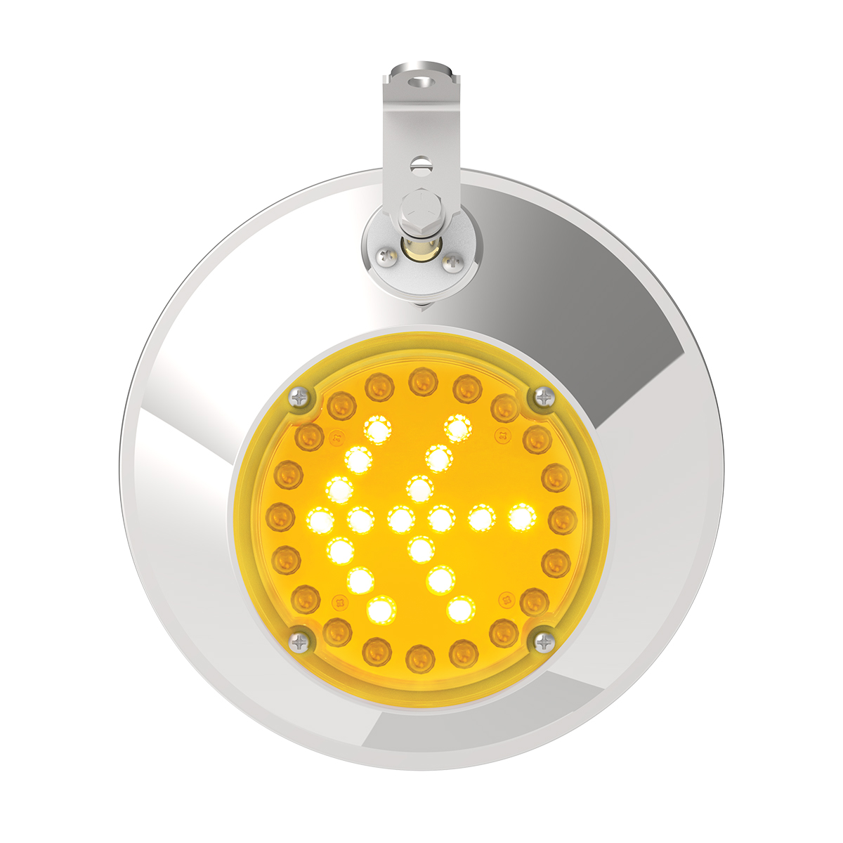 8-1/2" 430 Stainless Steel Convex Mirror With LED - Passenger - Thumbnail 2