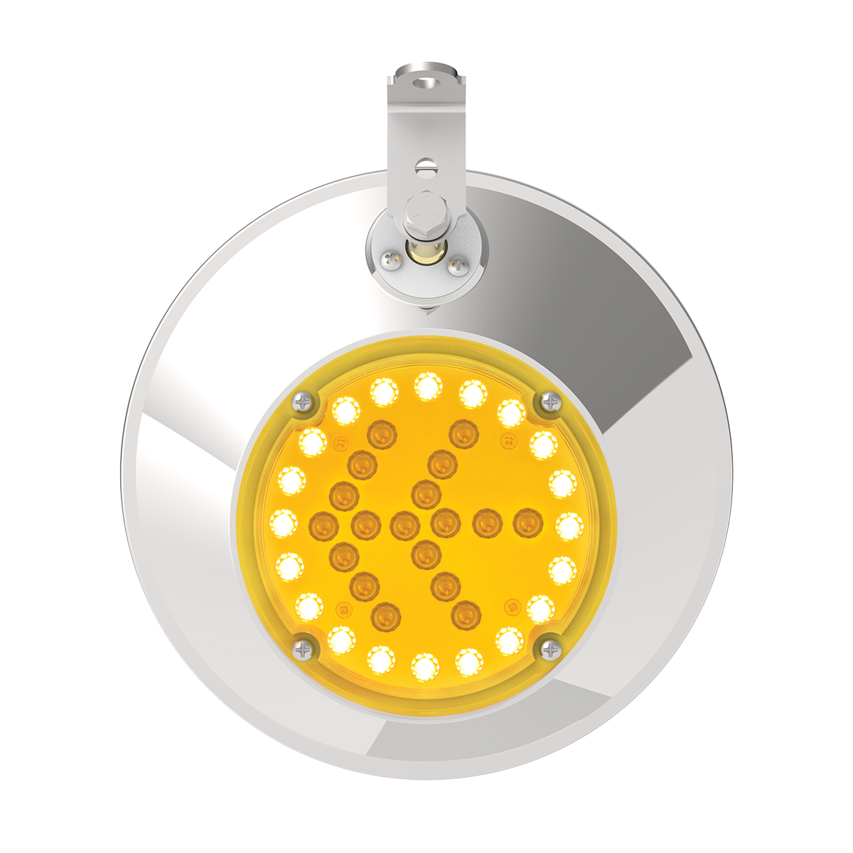 8-1/2" 430 Stainless Steel Convex Mirror With LED - Passenger - Thumbnail 3