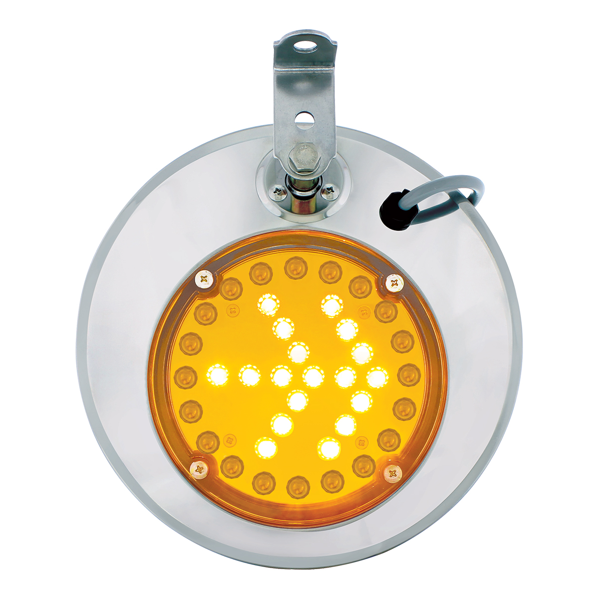 8-1/2" 430 Stainless Steel Convex Heated Mirror With LED - Driver - Thumbnail 2