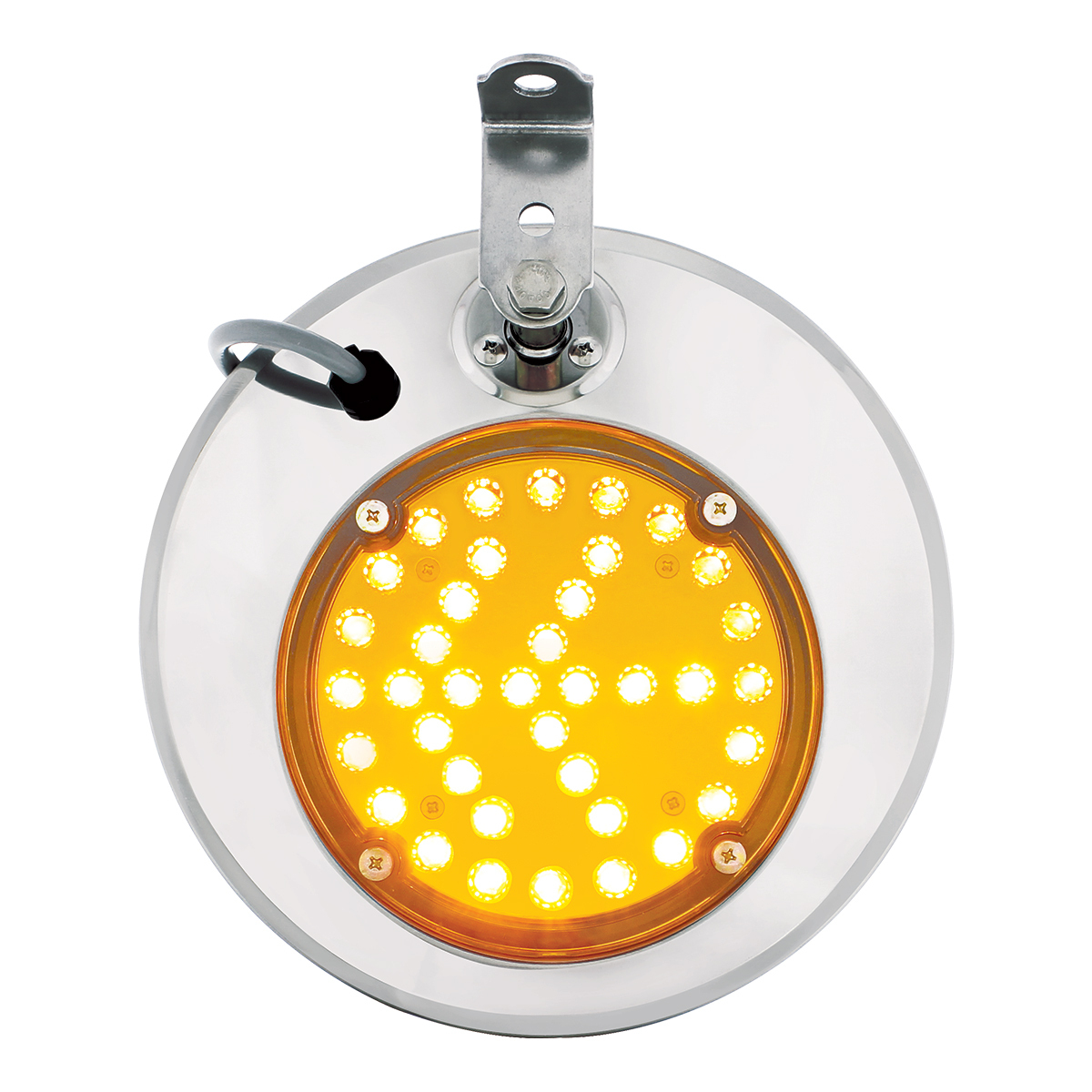 8-1/2" 430 Stainless Steel Convex Heated Mirror With LED - Passenger - Thumbnail 10