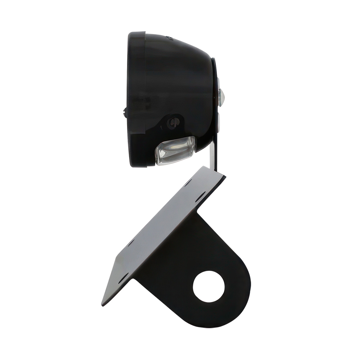 Black 1928 Ford Model A Style Tail Light Assembly With Horizontal Mounting Bracket For Motorcycle - Thumbnail 5