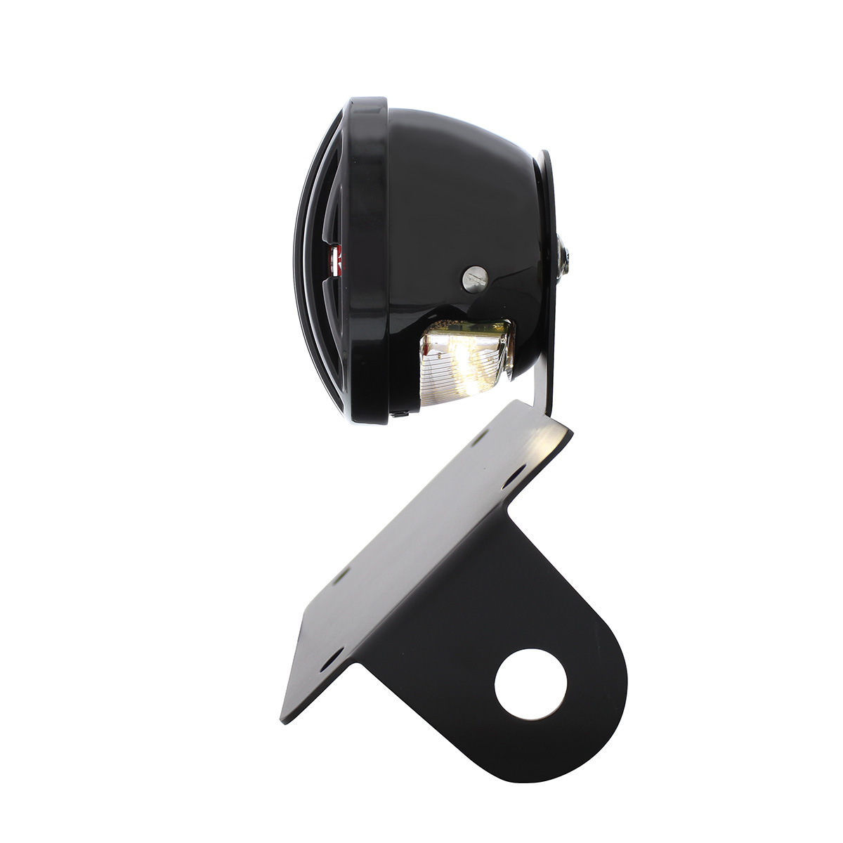 Motorcycle LED "Bobber" Style Horizontal Tail Light With Black Grille Bezel-Smoke Lens - Thumbnail 5