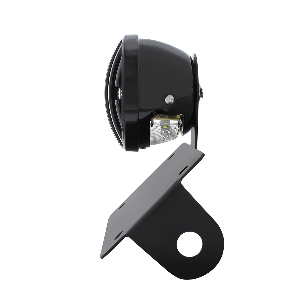 Motorcycle LED "Bobber" Style Horizontal Tail Light With Black Grille Bezel-Smoke Lens - Thumbnail 6