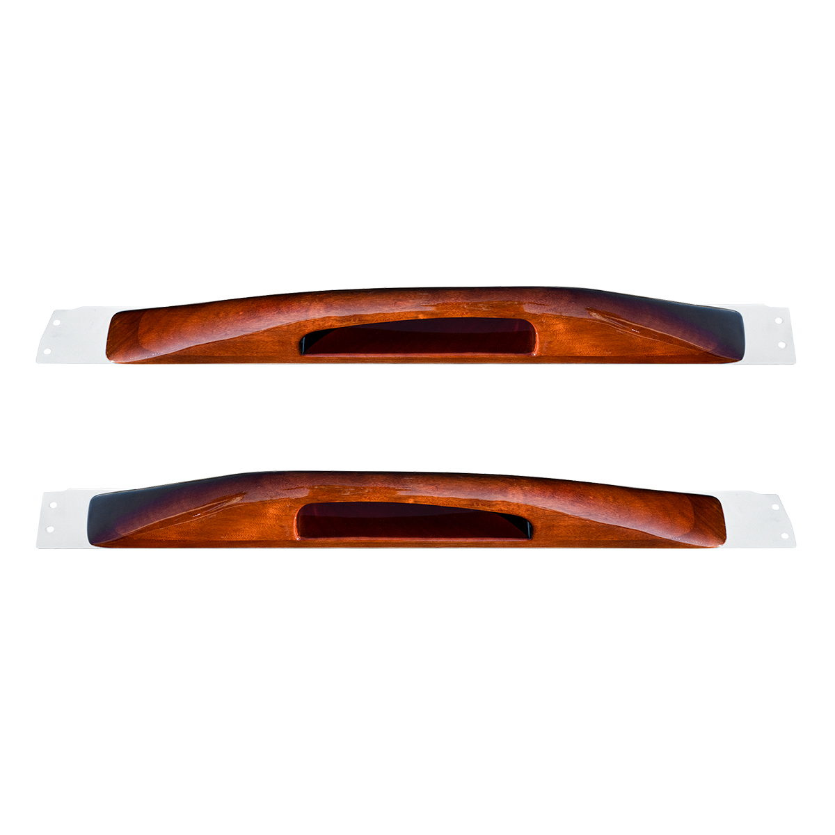 Wood Armrest With SS Window Sill Mounting Plate For 2003-2005 Peterbilt - Thumbnail 3