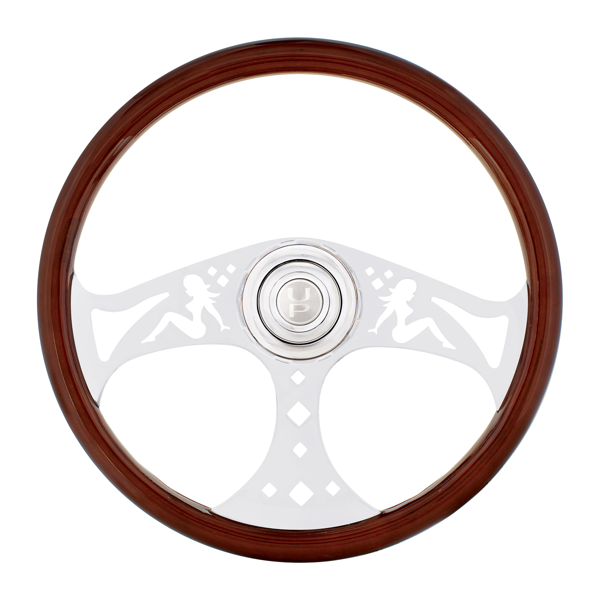 18" Lady Steering Wheel With Hub & Horn Kit  - Freightliner 1989-July 2006 - Thumbnail 4