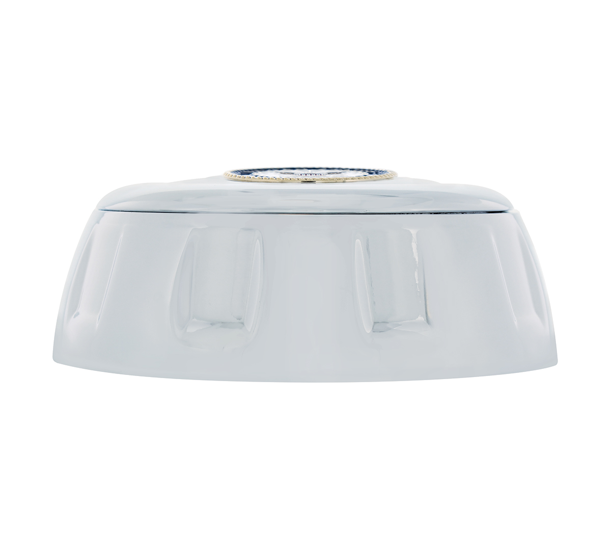 Chrome Aluminum Steering Wheel Horn Button With Metal Medallion, US Navy