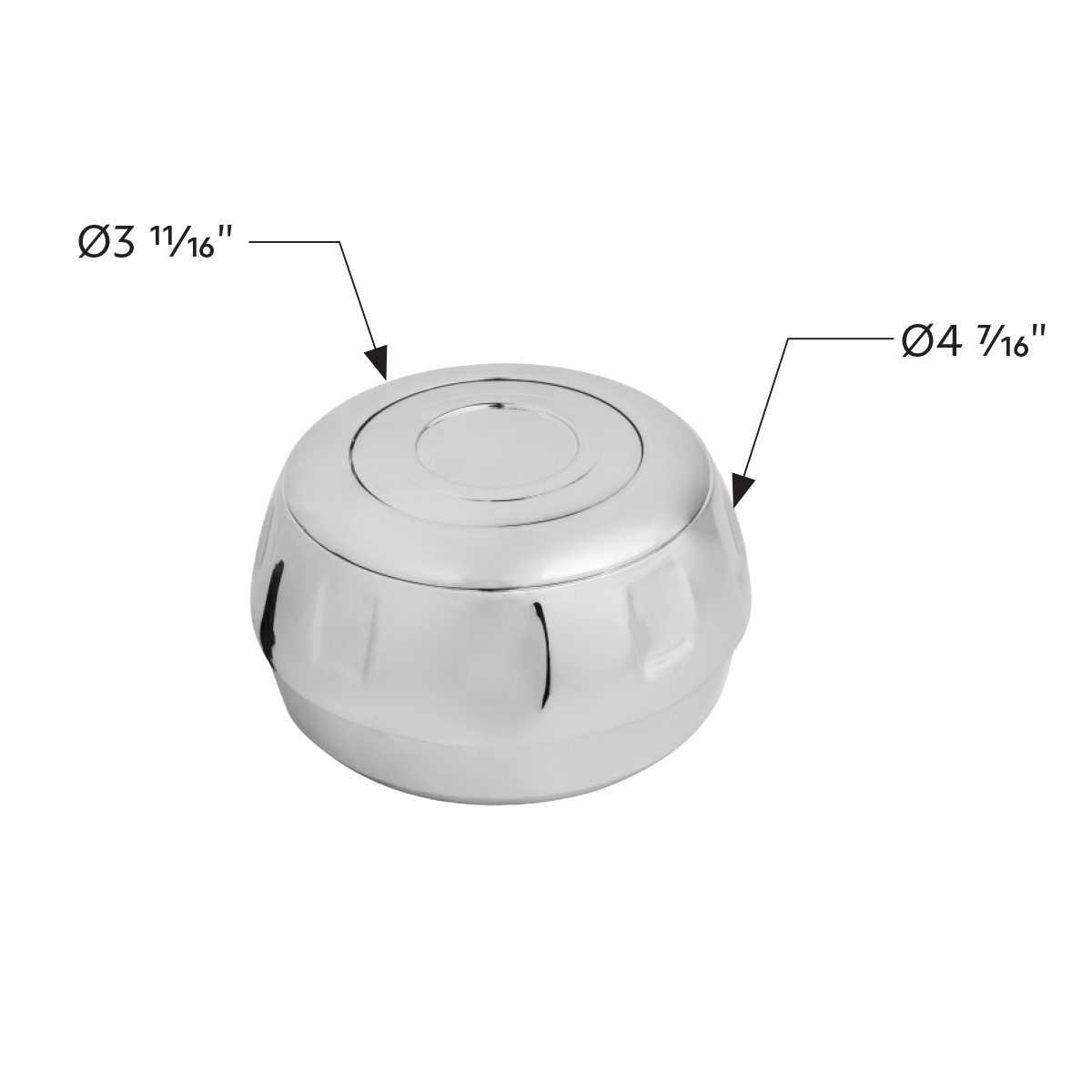 Chrome Steering Wheel Hub & Horn Button Kit For Peterbilt (1998-2005), & Kenworth (2001-2002) - Thumbnail 5