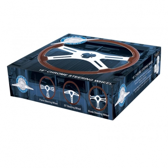 18" Chrome 4 Spoke Steering Wheel