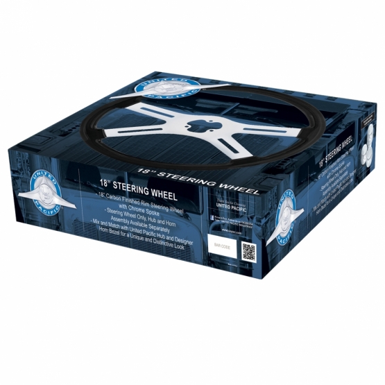 18" Carbon Black Steering Wheel - Thumbnail 2