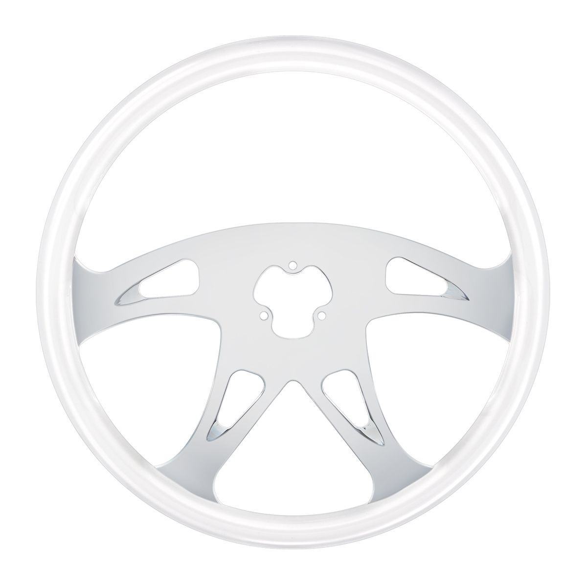 18" Color Boss Steering Wheel - Glacier White