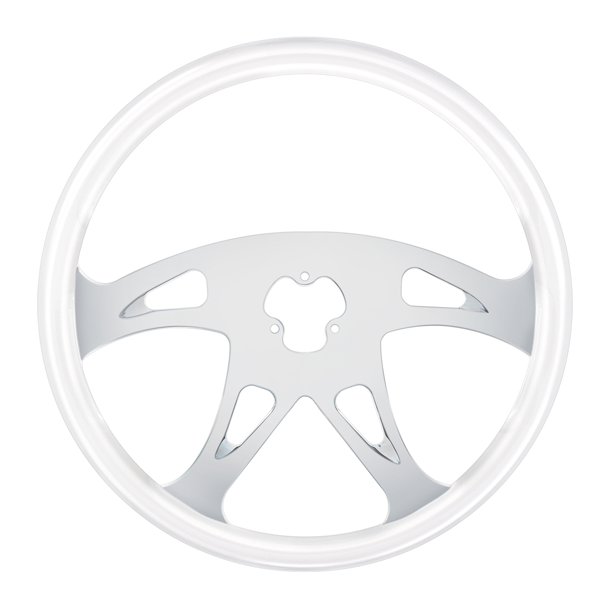 18" Color Boss Steering Wheel - Glacier White - Thumbnail 3