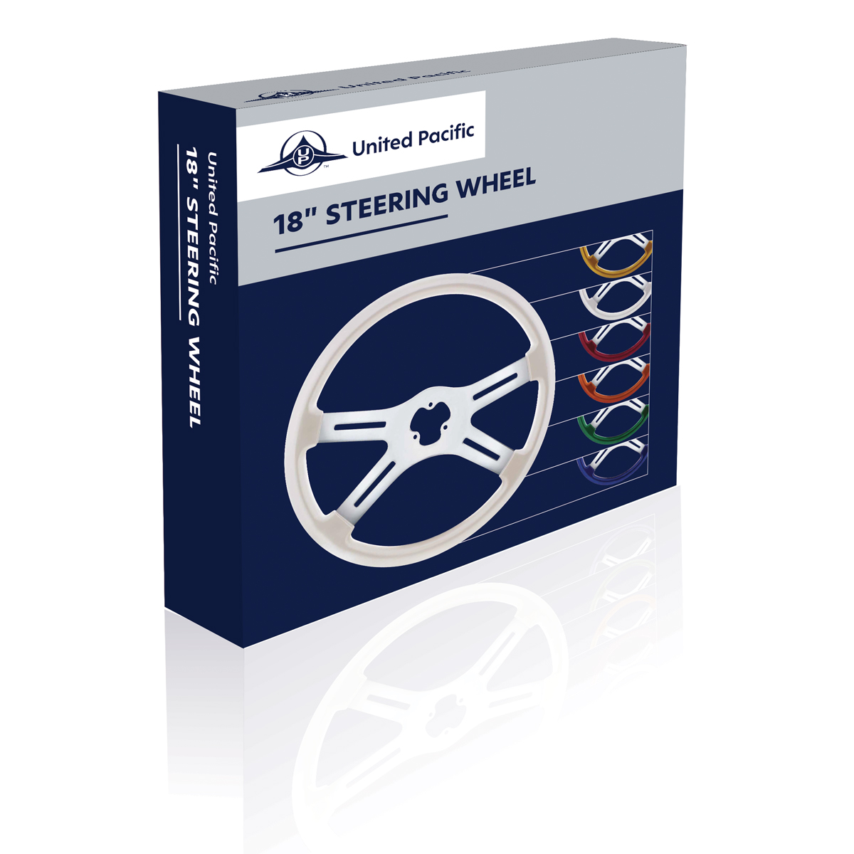 18" Candy Color 4 Spoke Steering Wheel - Indigo Blue - Thumbnail 3