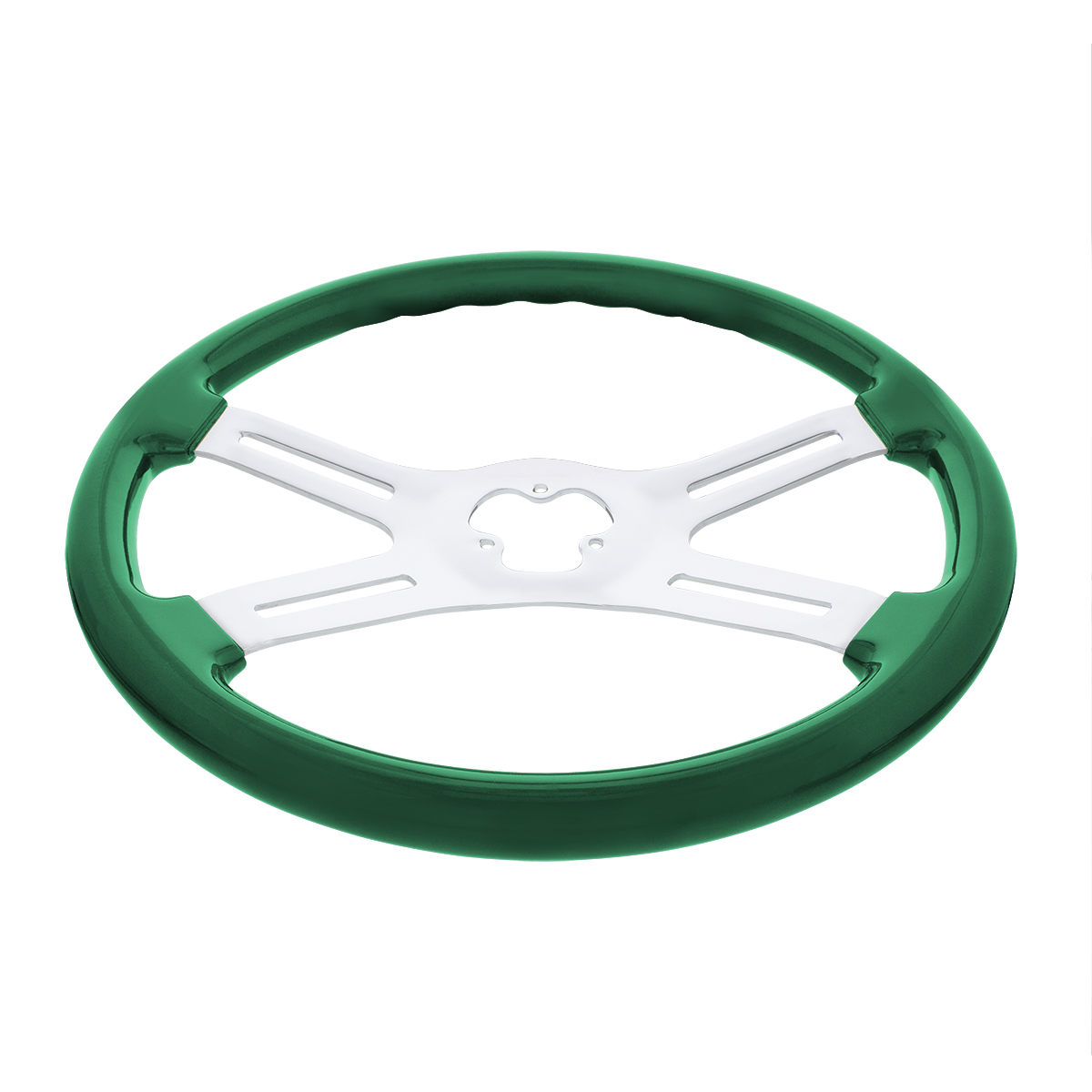 18" Candy Color 4 Spoke Steering Wheel - Emerald Green - Thumbnail 2