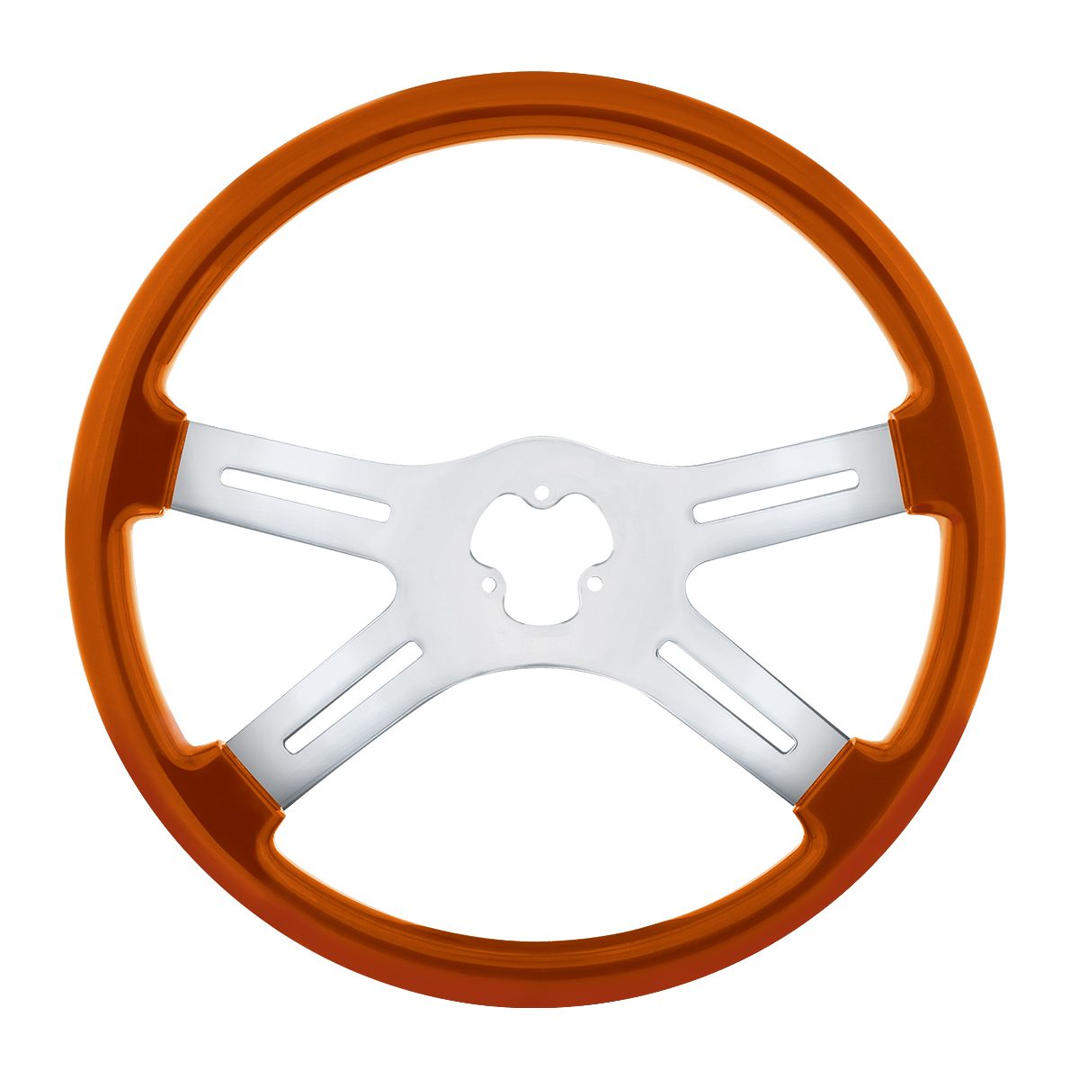 18" Candy Color 4 Spoke Steering Wheel - Cadmium Orange