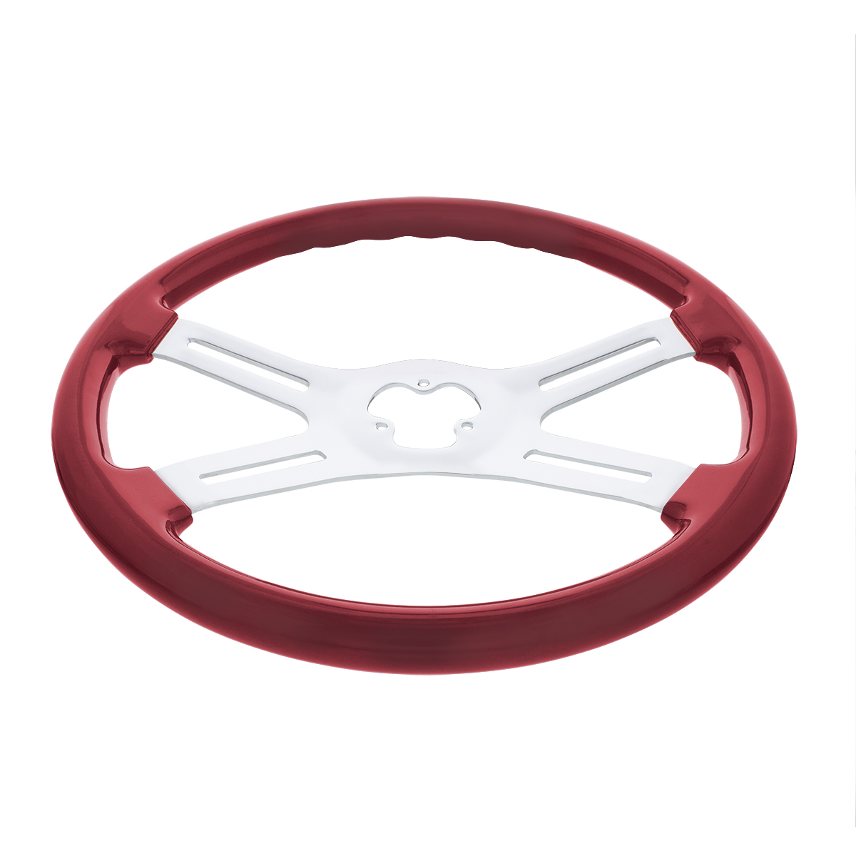 18" Candy Color 4 Spoke Steering Wheel - Candy Red - Thumbnail 2