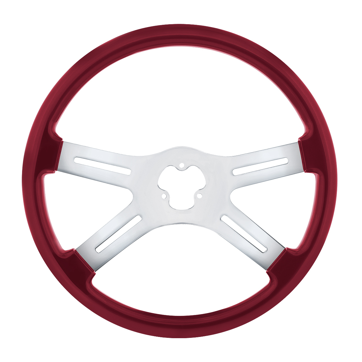 18" Candy Color 4 Spoke Steering Wheel - Candy Red - Thumbnail 5