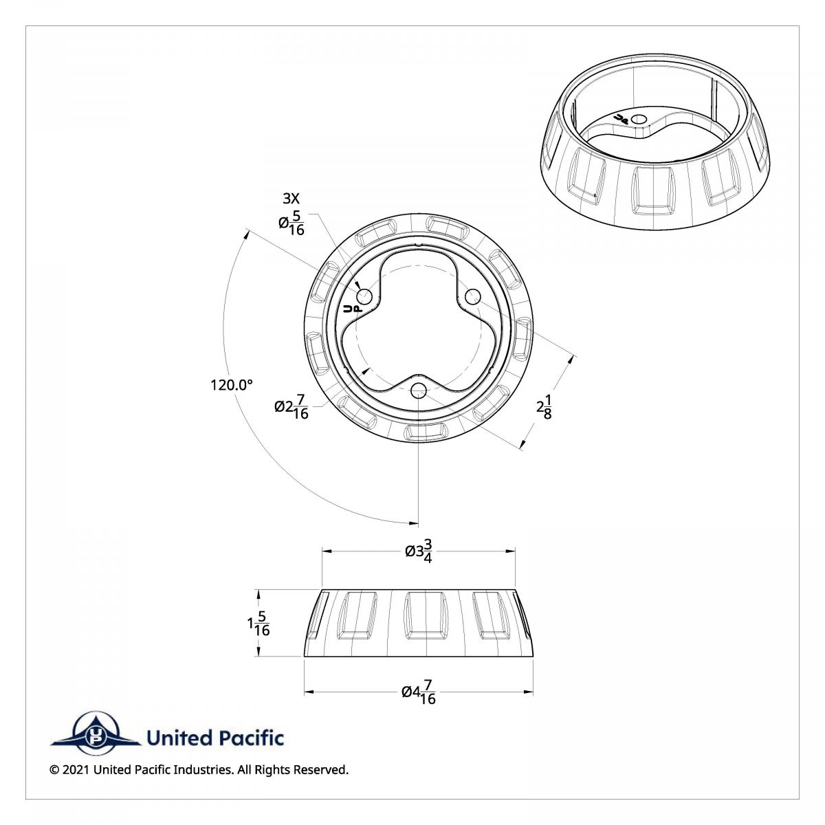 Steering Wheel Horn Bezel - Pearl White - Thumbnail 3