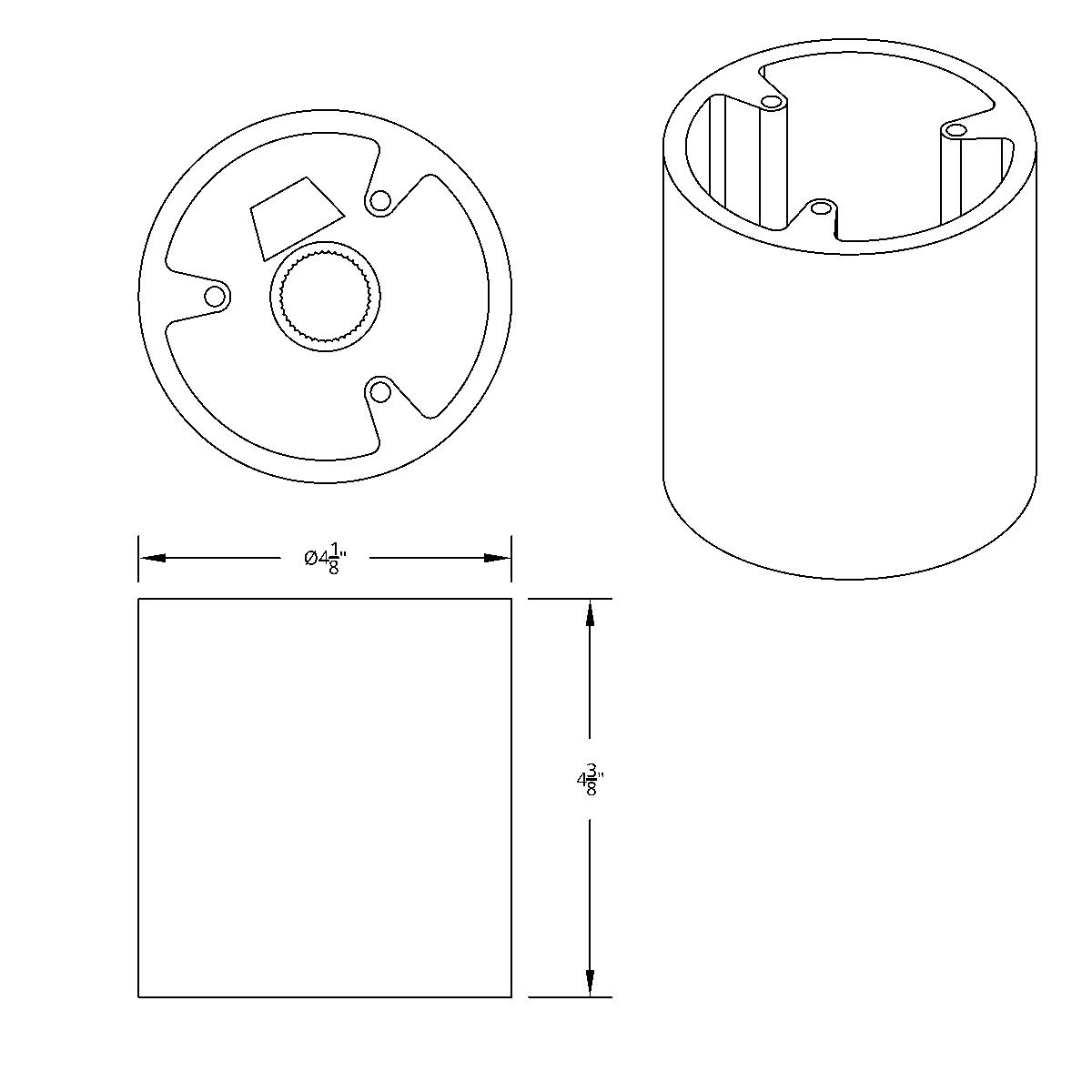 Chrome Steering Wheel Hub For Volvo VN/VNL (1996-2017) & VT (2006-2010) With Tilt/Tele Steering Column - Thumbnail 5