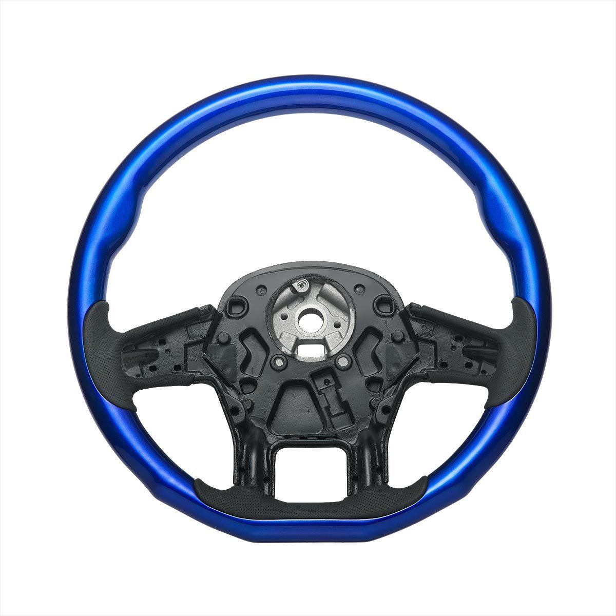 18" YourGrip Wood Candy Color Steering Wheel For 2012-2021 PB 579 & 2013-2021 KW T680-Indigo Blue