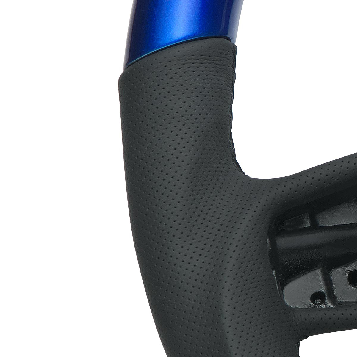 18" YourGrip Leather & Wood Candy Color Steering Wheel For 2012-2021 PB 579&2013-2021 KW T680-Indigo Blue - Thumbnail 4