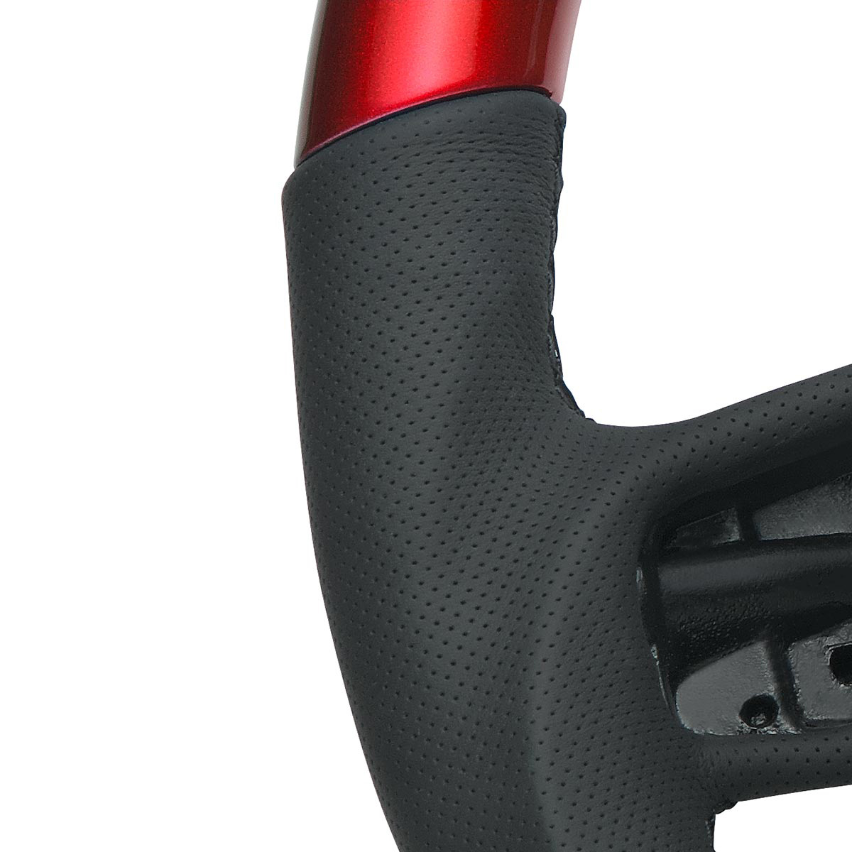 18" YourGrip Leather & Wood Candy Color Steering Wheel For 2012-2021 PB 579&2013-2021 KW T680-Candy Red - Thumbnail 4