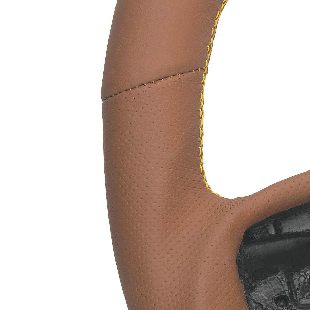 18" YourGrip GT PRO Leather Steering Wheel For 2012-2021 Peterbilt 579 & 2013-2021 Kenworth T680-Brown - Thumbnail 5