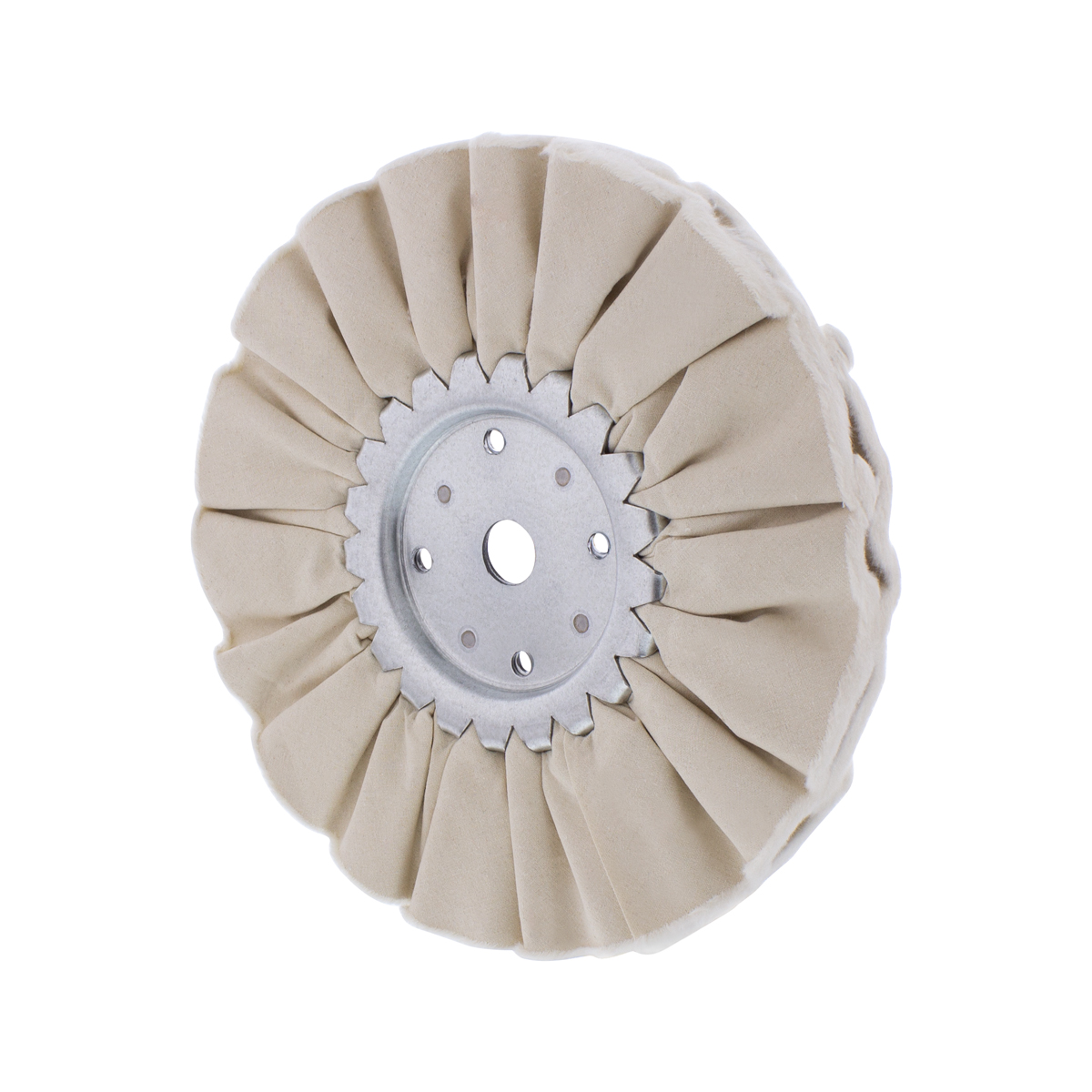 8" White Treated Airway Buff - 5/8" & 1/2" Arbor - Thumbnail 2