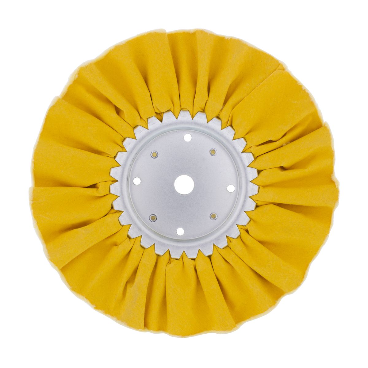 10" Yellow Treated Airway Buff - 5/8" & 1/2" Arbor