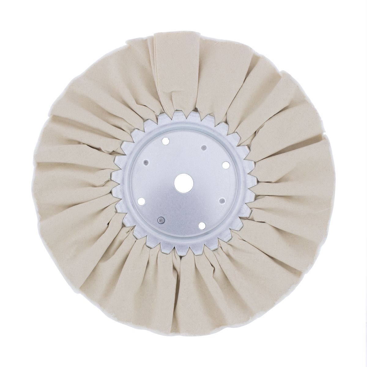 10" White Treated Airway Buff - 5/8" & 1/2" Arbor