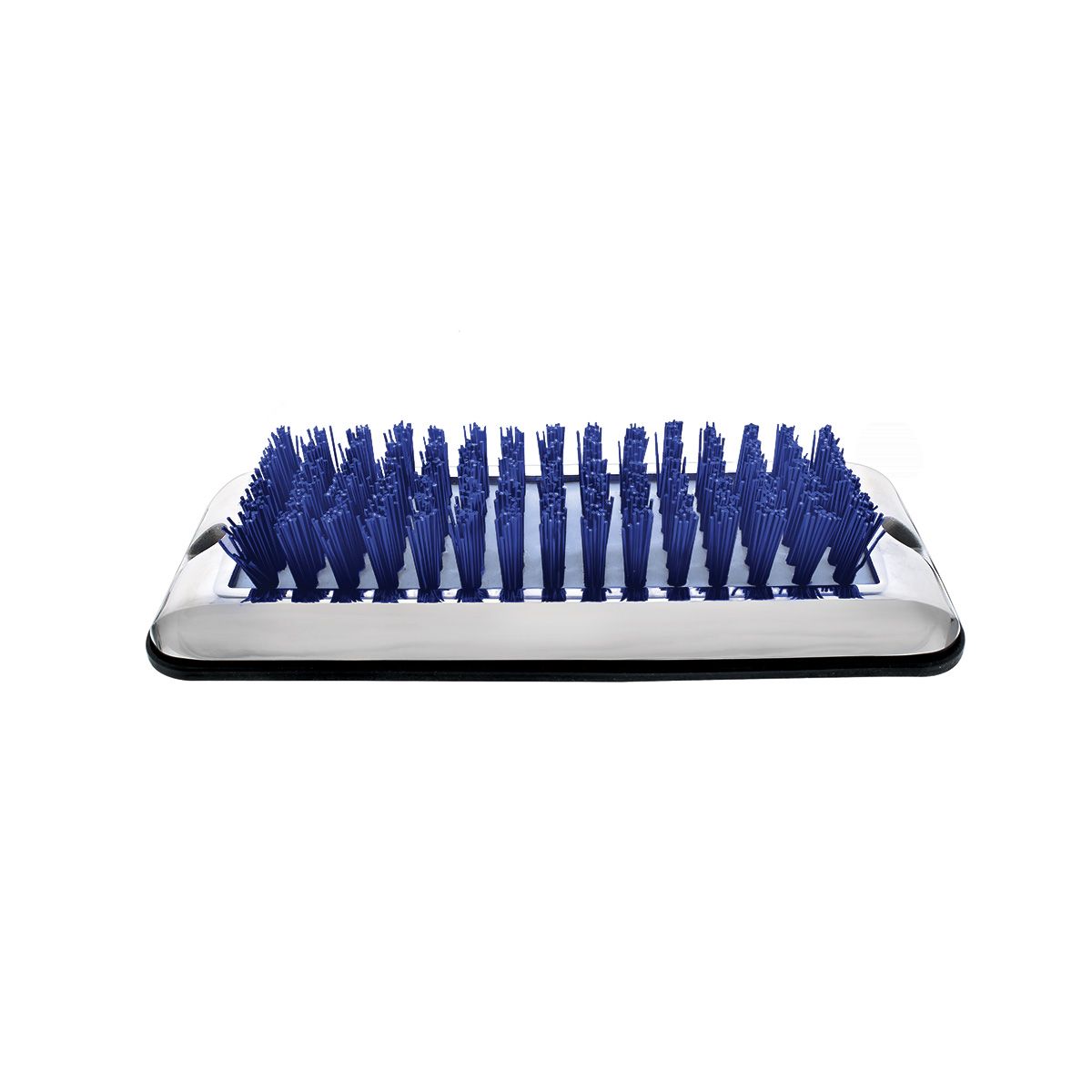 Stainless Shoe/Boot Scraper With Nylon Brush - Blue Brush