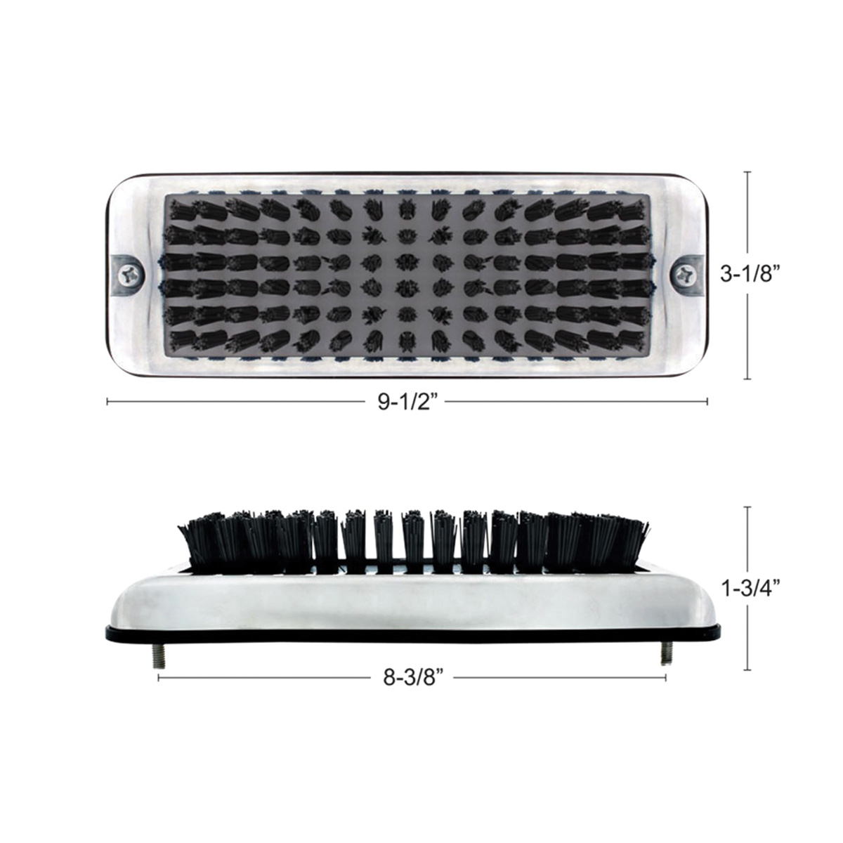 Stainless Shoe/Boot Scraper With Nylon Brush - Blue Brush - Thumbnail 4