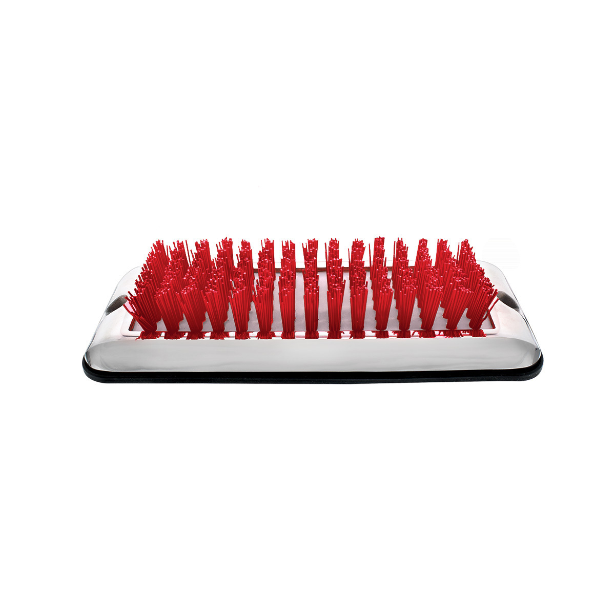 Stainless Shoe/Boot Scraper With Nylon Brush - Red Brush - Thumbnail 5
