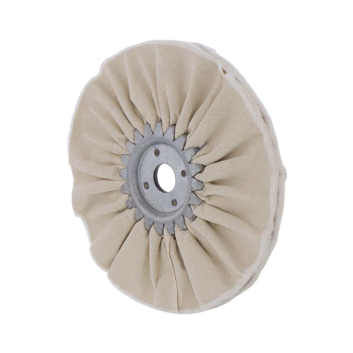 6" White Treated Airway Buff - 5/8" & 1/2" Arbor - Thumbnail 2