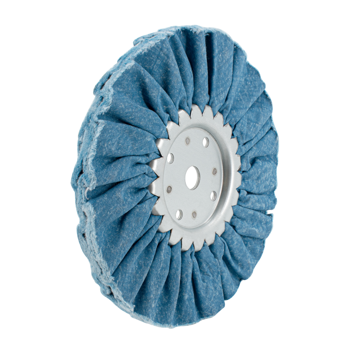 8" Blue Treated Airway Buff - 5/8" & 1/2" Arbor - Thumbnail 2