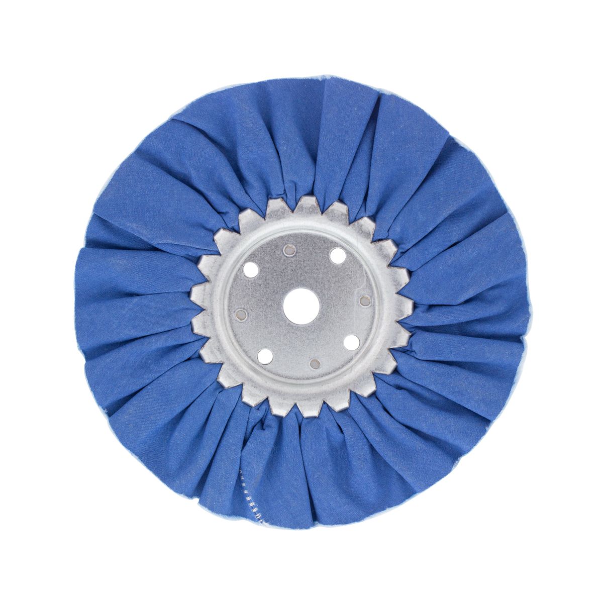 6" Blue Treated Airway Buff - 5/8" & 1/2" Arbor
