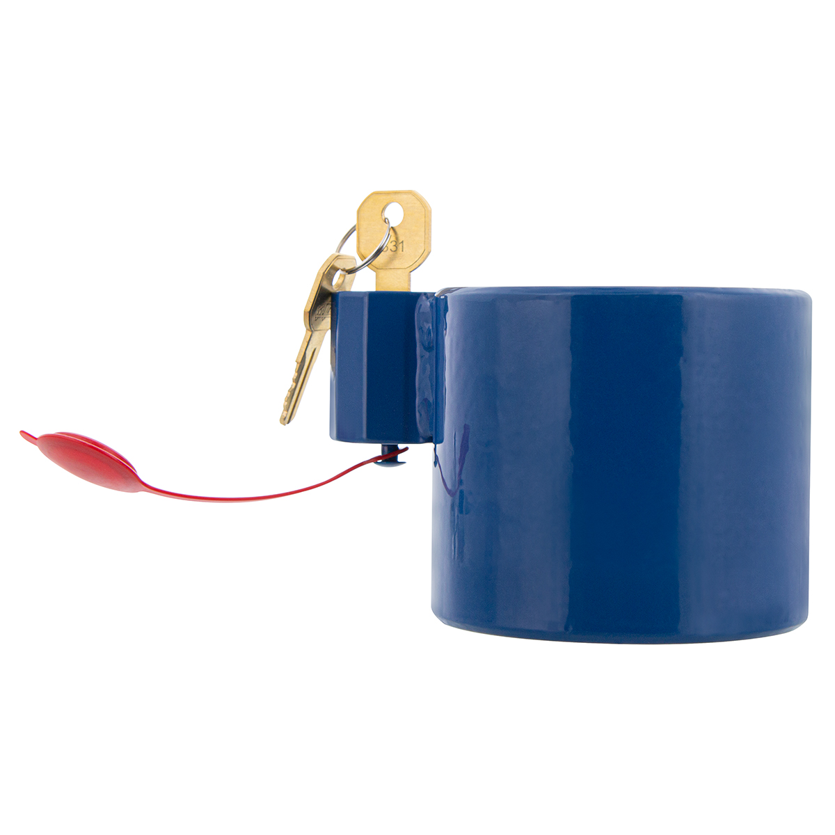 Heavy Duty Steel Blue King Pin Lock For 2" Diameter Kingpin - Thumbnail 4
