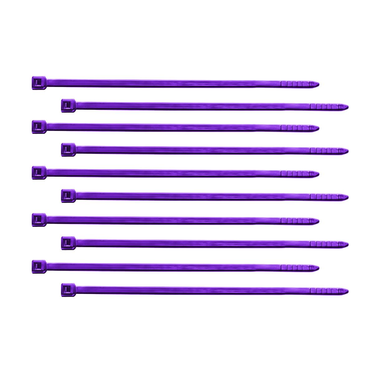 4" Nylon Cable Zip Ties - Purple (10-Pack)