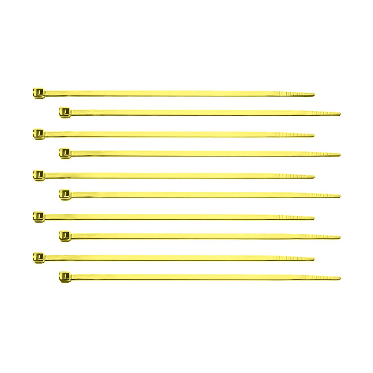 6" Nylon Cable Zip Ties - Brass (10-Pack)