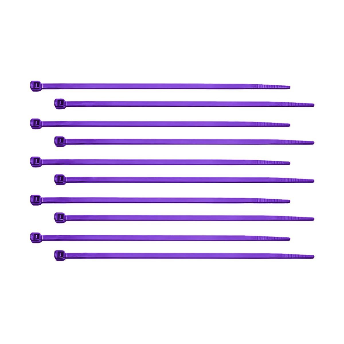 6" Nylon Cable Zip Ties - Purple (10-Pack)