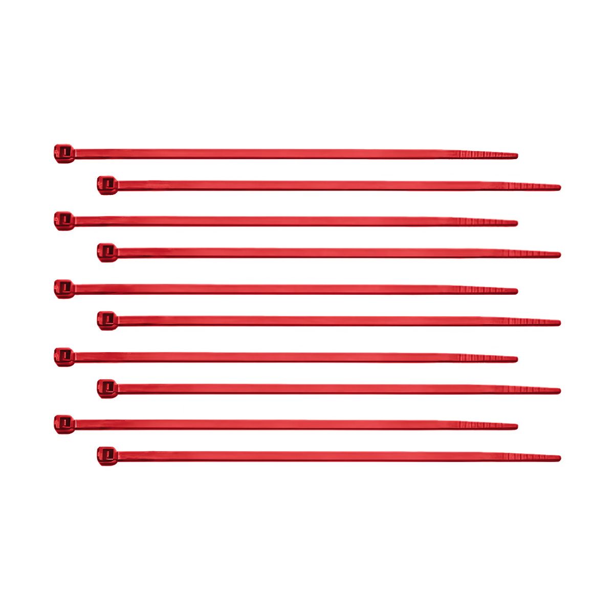6" Nylon Cable Zip Ties - Red (10-Pack)